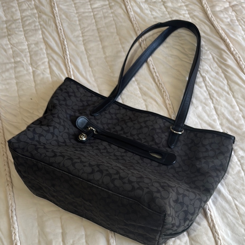 Coach Black Signature Taylor Tote Bag